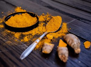 Close-Up Shot of Turmeric Powder